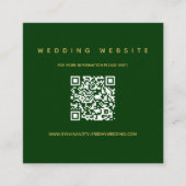 Carte D'accompagnement Site Web du Mariage de code QR (Devant)