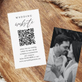 Carte D'accompagnement Site Web du Mariage de code QR Scan Me