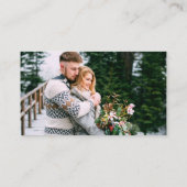 Carte D'accompagnement Site Web du Mariage de script de brosse QR Photo G (Dos)