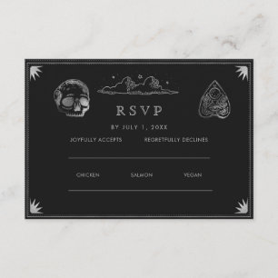 Carte D'accompagnement Site Web du Mariage Mariage gothique Cod RSVP QR