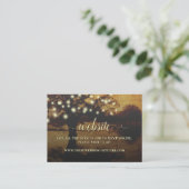 Carte D'accompagnement Site Web du Mariage Rustic Parchment Tree & Lights (Debout devant)