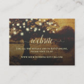 Carte D'accompagnement Site Web du Mariage Rustic Parchment Tree & Lights (Devant)
