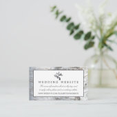 Carte D'accompagnement Site Web du Mariage Rustic Silver Birch Tree (Debout devant)