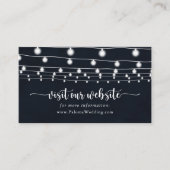 Carte D'accompagnement Site Web du Mariage Rustic String Lights (Devant)