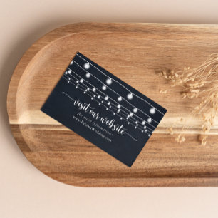 Carte D'accompagnement Site Web du Mariage Rustic String Lights