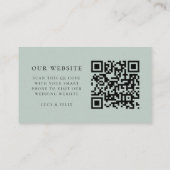 Carte D'accompagnement Site web | Elegant Chic RSVP QR Code (Dos)
