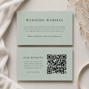 Carte D'accompagnement Site web   Elegant Chic RSVP QR Code