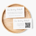 Carte D'accompagnement Site web | Elegant Chic RSVP QR Code<br><div class="desc">Carte d'enceinte mariage simple et élégante dans un style design minimaliste moderne avec une typographie classique et une atmosphère chic et sophistiquée. Le texte peut facilement être personnalisé avec vos noms, le site Web mariage, le code QR scannable et le message pour un design mariage unique d'une gentillesse afin de...</div>