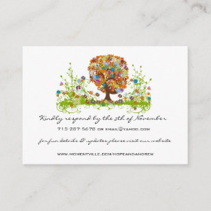 Carte D'accompagnement Site Web Fleur sauvage Whimsical Bloom Love Tree