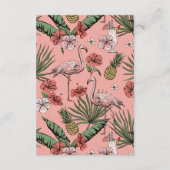 Carte D'accompagnement Site Web Hawaiian Flamant rose Fête des mariées QR (Dos)