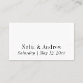 Carte D'accompagnement Site Web mariage, Arrière - plan modifiable Pretty (Dos)