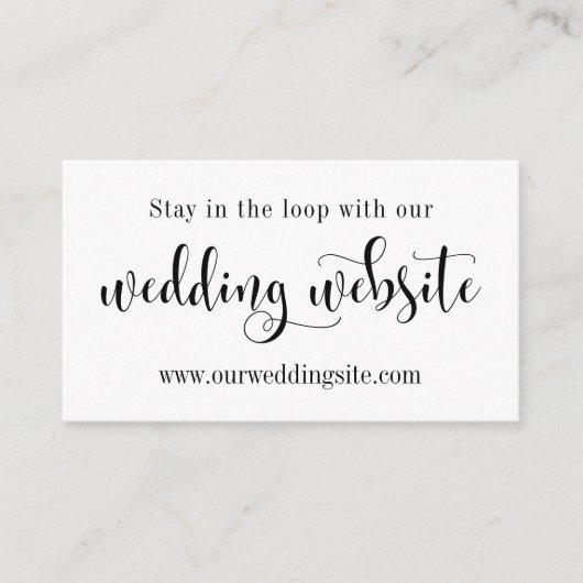 Carte D'accompagnement Site Web mariage, Arrière - plan modifiable Pretty (Devant)