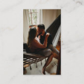 Carte D'accompagnement Site Web Mariage bleu Marine Code QR Photo Rsvp (Dos)