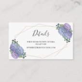 Carte D'accompagnement Site Web Mariage de Boho Geometry Dusty Blue Flora (Devant)