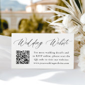 Carte D'accompagnement Site Web Mariage de calligraphie noire moderne Cod