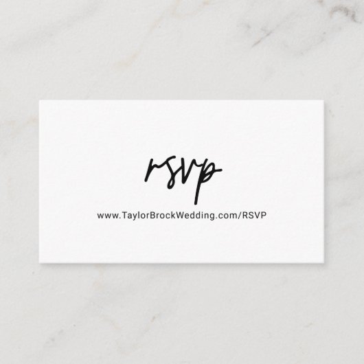 Carte D'accompagnement Site Web Mariage de calligraphie Whimsical RSVP (Devant)