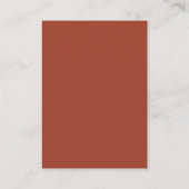 Carte D'accompagnement Site Web mariage de code de code de Terracotta (Dos)
