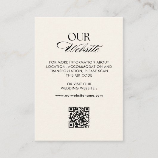 Carte D'accompagnement Site Web mariage de code QR motif Retro à damiers (Devant)