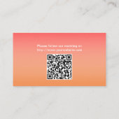 Carte D'accompagnement Site Web Mariage de l'ananas tropical Insérer (Dos)