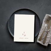 Carte D'accompagnement Site Web Mariage de monogramme à feuilles courtes 