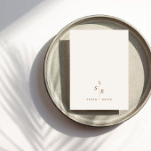 Carte D'accompagnement Site Web Mariage de monogramme à feuilles courtes 