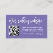 Carte D'accompagnement Site Web Mariage de script de brosse moderne QR Pe (Devant)