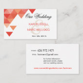 Carte D'accompagnement Site Web Mariage des triangles géométriques | cora (Devant / Derrière)