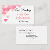 Carte D'accompagnement Site Web Mariage des triangles géométriques | mauv (Devant / Derrière)