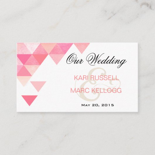 Carte D'accompagnement Site Web Mariage des triangles géométriques | mauv (Devant)