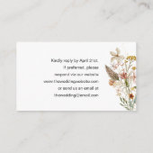 Carte D'accompagnement Site Web Mariage dessiné à la main insérer QR CODE (Dos)