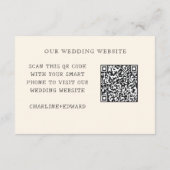 Carte D'accompagnement Site Web Mariage médiéval Mariage | Cod RSVP QR (Dos)