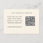 Carte D'accompagnement Site Web Mariage médiéval Mariage | Cod RSVP QR (Dos)