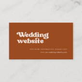 Carte D'accompagnement Site web mariage rétro stylish (Devant)