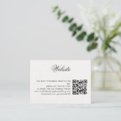 Carte D'accompagnement Site web mariage simple et minimal en ligne RSVP Q (Debout devant)