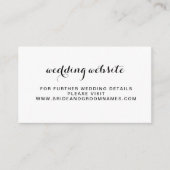 Carte D'accompagnement Site Web Mariage simple minimal (Devant)