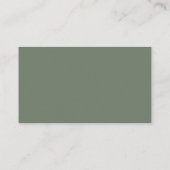 Carte D'accompagnement Site Web Mariage vert Boho Sage simple (Dos)