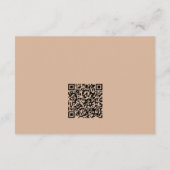 Carte D'accompagnement Site Web minimaliste de Mariage tan Boho (Dos)