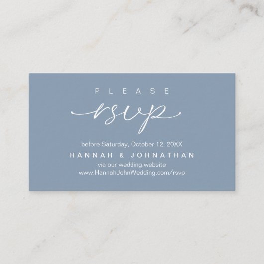Carte D'accompagnement Site web moderne de Mariage RSVP en ligne (Devant)