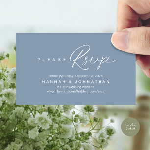 Carte D'accompagnement Site web moderne de Mariage RSVP en ligne
