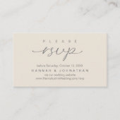 Carte D'accompagnement Site web moderne de Mariage RSVP en ligne (Devant)