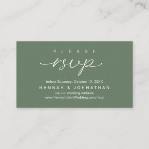 Carte D'accompagnement Site web moderne de Mariage RSVP en ligne