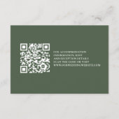 Carte D'accompagnement Site web QR code avec détails de mariage en bois r (Dos)