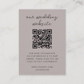 Carte D'accompagnement Site web | QR code Minimum Photo RSVP (Devant)