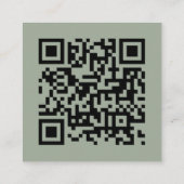 Carte D'accompagnement Site web | QR code Minimum Photo RSVP (Dos)