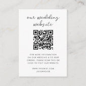 Carte D'accompagnement Site web | QR code Minimum Photo RSVP (Devant)