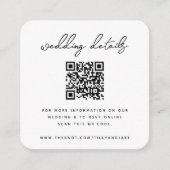 Carte D'accompagnement Site web | QR code Minimum Photo RSVP (Devant)