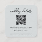 Carte D'accompagnement Site web | QR code Minimum Photo RSVP (Devant)