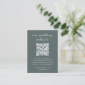 Carte D'accompagnement Site web | QR code Minimum Photo RSVP (Debout devant)