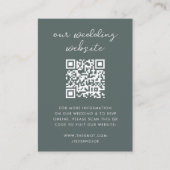 Carte D'accompagnement Site web | QR code Minimum Photo RSVP (Devant)