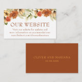 Carte D'accompagnement Site Web Russe Citrouille Mariage (Devant / Derrière)